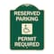 Signmission Reserved Parking Permit Required W/ Graphic Heavy-Gauge Aluminum Sign, 24" x 18", G-1824-23059 A-DES-G-1824-23059 - alternate 1